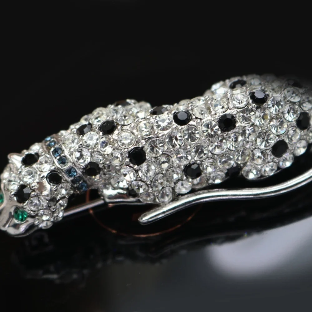 ⚜️🐆 KENNETH JAY LANE CRYSTAL LEOPARD BROOCH 🐆✨